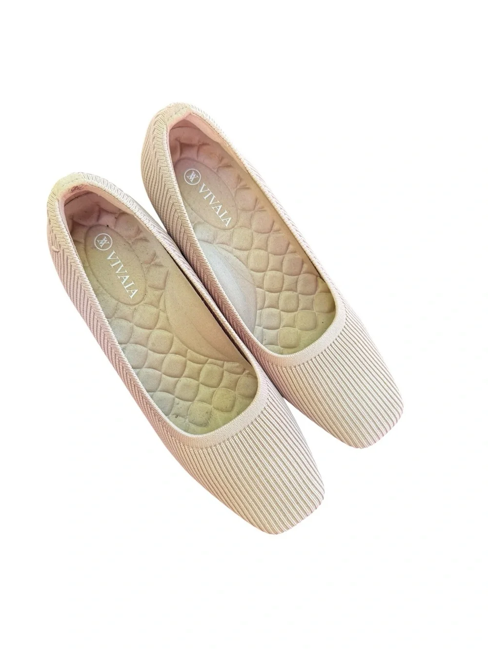 VIVAIA Margot Wedge Women's Square Toe Slip On Pumps Size 37 (6.5)